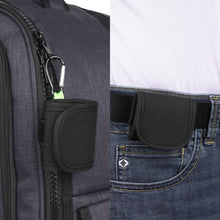 画像をギャラリービューアに読み込む, Geekria イヤホンポーチ ベルトループ付きサムスン SAMSUNG Galaxy Buds3 FE, Galaxy Buds2, Galaxy Buds FE 対応 イヤホンケース ベルトホルスター バッグストラップ用クリップホルダー付き保護ケースカバー 全面保護 (ブラック)
