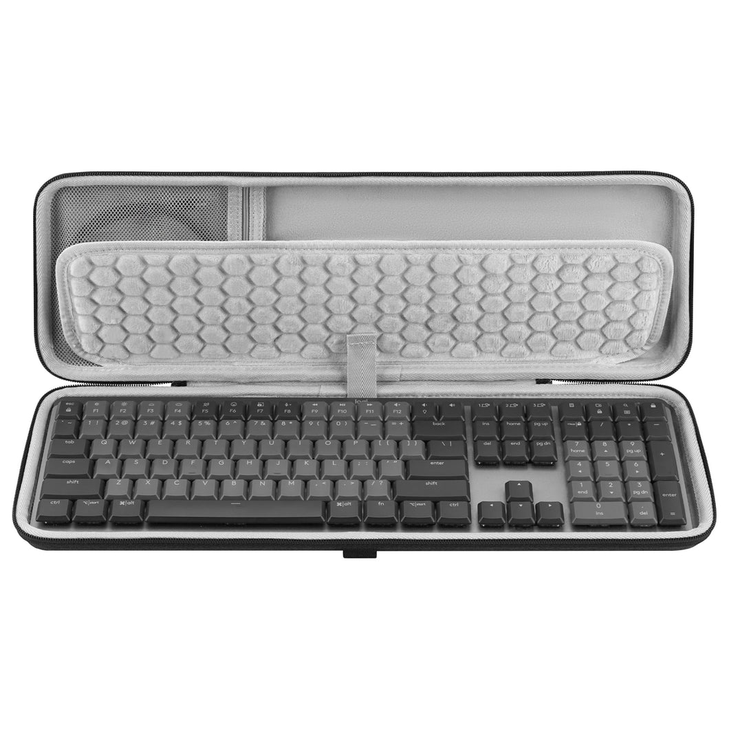 Geekria フルサイズ キーボードケース、ハードシェル トラベルキャリーバッグ、ロジクール Logicool MX メカニカル ワイヤレス イルミネーション パフォーマンス キーボード/ロジクール Logicool MK955 / Signature Slim K950 と互換性あり