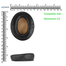 画像をギャラリービューアに読み込む, Geekria QuickFit イヤーパッド 互換性 パッド ゼンハイザー Sennheiser Momentum 2 Over Ear ヘッドホンに対応 イヤパッド/イヤークッション/イヤーカップ (プロテインレザー / ブラック)
