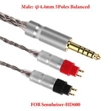 画像をギャラリービューアに読み込む, Geekria Apollo 銀メッキ銅アップグレードオーディオケーブル、Sennheiser HD600、HD650、HD660S2、HD6XX ヘッドホン対応、アンプ用 4.4mm 交換用ヘッドホンコード (4.9 フィート / 1.5 m)
