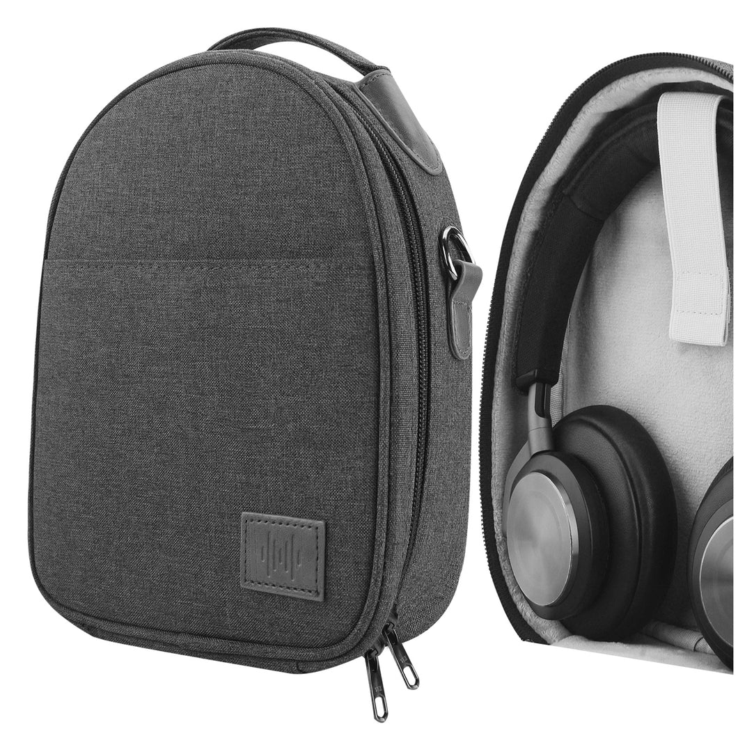 Geekria ケース ヘッドホンケース 互換性 バッグ 旅行用 ケース アンカー Anker Soundcore Life35, パロット Parrot Zik 2, プラントロニクス Plantronics BackBeat GO 810 に対応 収納ポーチ付き (グレー)