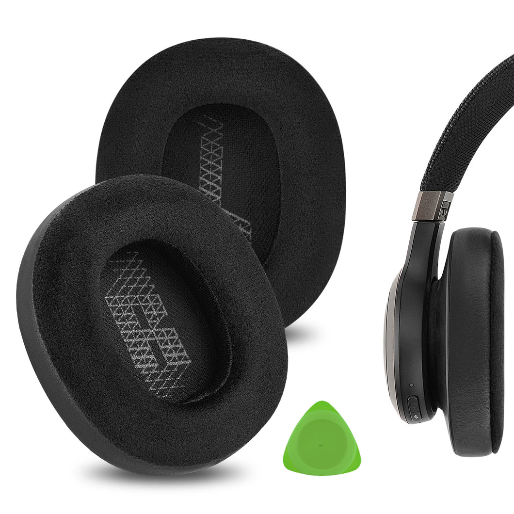 Geekria イヤーパッド Comfort 互換性 パッド ジェイビーエル JBL Live 650 BTNC, Lifestyle E65BTNC, Duet NC, Live 660 BTNC ヘッドホンに対応 パッド イヤー / イヤーカップ (ハイブリッドベロア / ブラック)