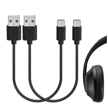 画像をギャラリービューアに読み込む, Geekria 充電ケーブル 互換性 Type-C 充電コード USB to USB-C ボーズ Bose Ultra Open Earbuds, QC Ultra, QCSE, QC45, Earbuds II, 700ANC に対応 (黒/30cm 2パック)
