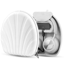 画像をギャラリービューアに読み込む, Geekria PRO 充電ヘッドホンケース ゼンハイザー Sennheiser、アンカー Soundcore、グアンドオルフセン B&amp;O などのヘッドセットに対応 ハードシェル 耐久性 多層保護 旅行用キャリーバッグ (ホワイト)
