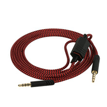 画像をギャラリービューアに読み込む, Geekria ゲーミングオーディオケーブル Astro A40 tr、A40、A30、A10 Gen 2、A10Gaming 対応 ナイロン編みヘッドセットケーブル 3.5mm 補助交換用ステレオケーブル ミュートコントロール付き (6 フィート / 2 m) レッド

