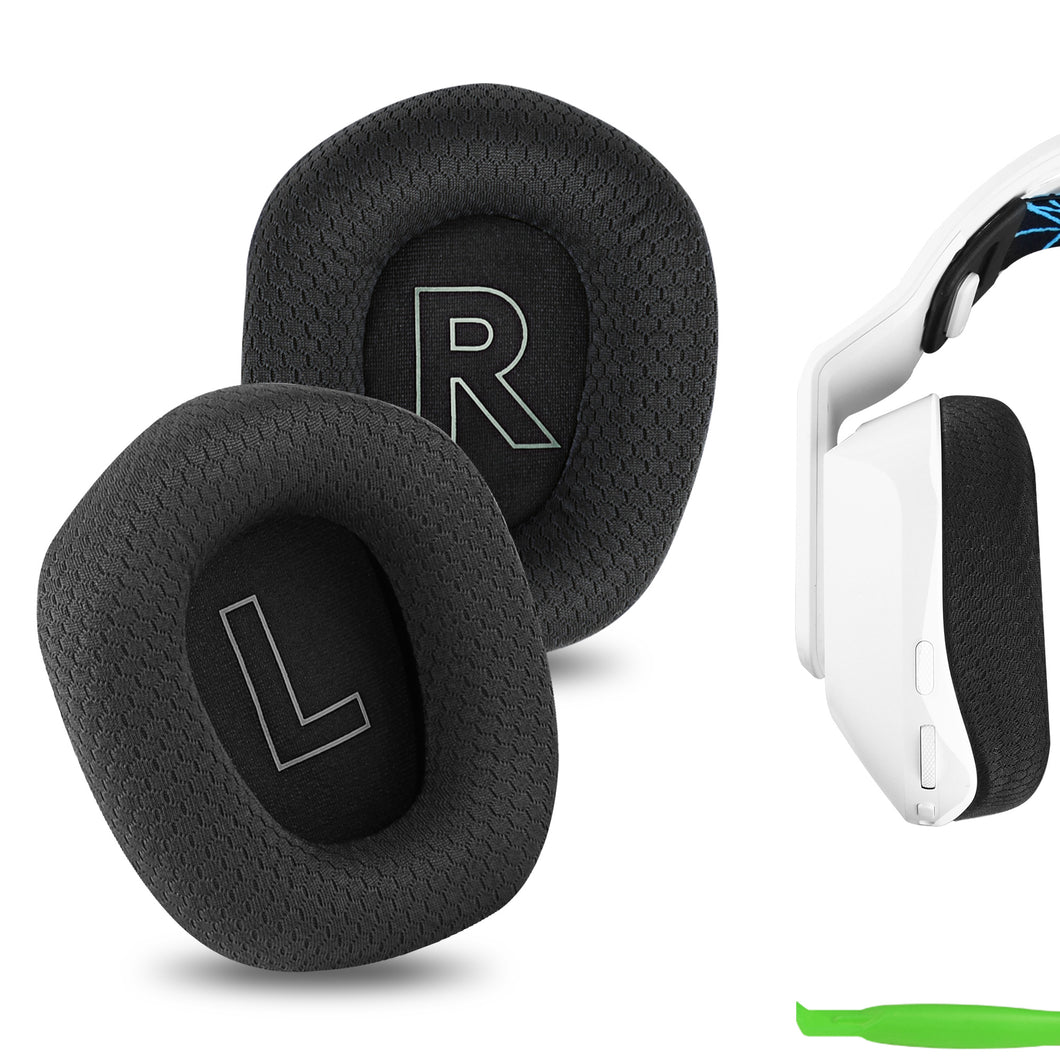 Geekria イヤーパッド Comfort 互換性 パッド ロジクール Logitech G733, G535, G335 ヘッドホンに対応 イヤパッド/イヤークッション/イヤーカップ (メッシュファブリック / ブラック)