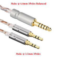 画像をギャラリービューアに読み込む, Geekria 4.4mm バランスケーブル、HIFIMAN SUSVARA UNVEILED、SUNDARA HE4XX 400i HE1000V2、Denon AH-D600 AH-D7200、5N OCC 編組銀メッキオーディオコード対応 (4.4mm からデュアル 3.5mm オス/4.9 フィート)
