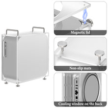 画像をギャラリービューアに読み込む, Geekria シャーシ スタンド アップル Apple Mac スタジオ M1/M2/M4 Max, M1/M2/M3 Ultraに対応 アクリル シャーシ ケース デスクトップ アクセサリ 放熱強化 (フロスト)

