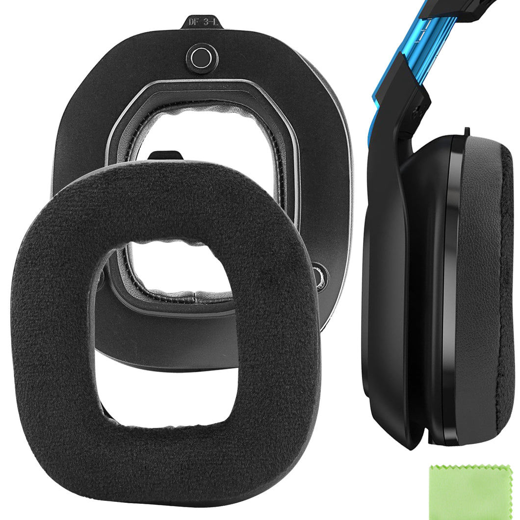 Geekria イヤーパッド Comfort 互換性 パッド アストロテック Astro A50 Gen 3 ヘッドホンに対応 パッド イヤー / イヤーカップ (ハイブリッドベロア / 黒)