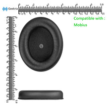 画像をギャラリービューアに読み込む, Geekria イヤーパッド QuickFit 互換性 パッド Audeze Mobius ヘッドホンに対応 パッド イヤー / イヤーカッププロテインレザー (ブラック)
