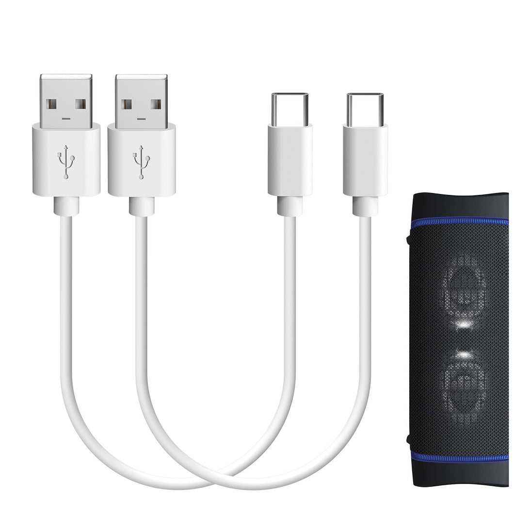 Geekria 充電ケーブル 互換性 Type-C 充電コード USB to USB-C ソニー Sony LSPX-S3, SRS-XB100, SRS-XB43, SRS-XB33, SRS-XB23, SRS-XB13 に対応 (白/30cm 2個)