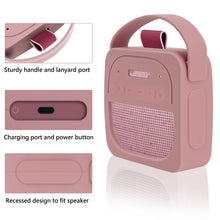 画像をギャラリービューアに読み込む, Geekria シリコーン スピーカーケース カバー 互換性カバー ボーズ Bose SoundLink Micro II に 対応 保護用の防水ソフトスキン、スピーカーケース、キーホルダーフック付き (ピンク)
