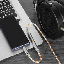 画像をギャラリービューアに読み込む, Geekria Apollo バランス接続ケーブル 3.5mm四極 バランス （オス）→ 2.5mm四極バランス （メス）接続ケーブル 交換プラッグ 変換ケーブル 4芯 15cm (4N OCC単結晶銅と単結晶銀 混編)
