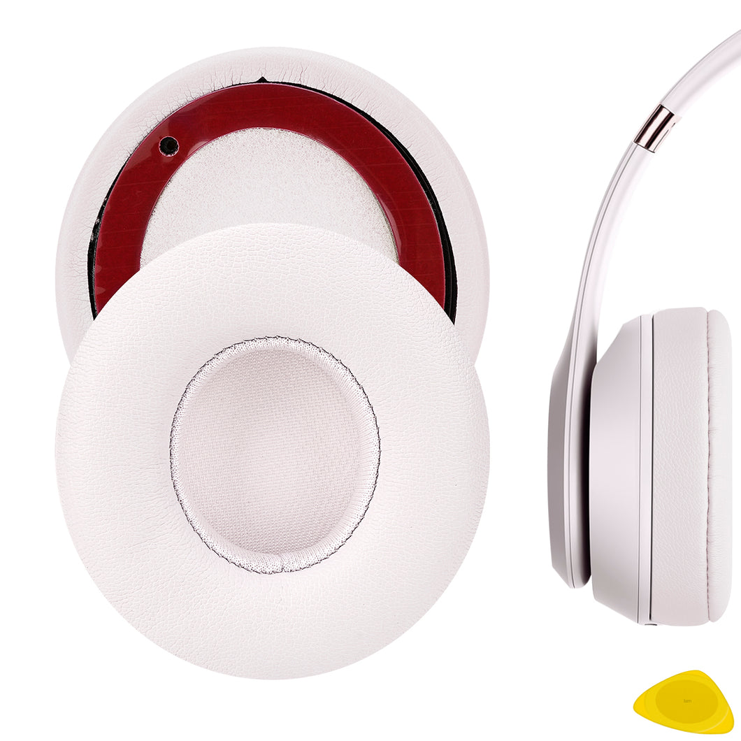 Geekria イヤーパッド QuickFit 互換性 パッド ビーツバイドクタードレ Beats Solo 4 Wireless On-Ear ヘッドホンに対応 パッド イヤー / イヤーカップ プロテインレザー ( 雲ピンク )