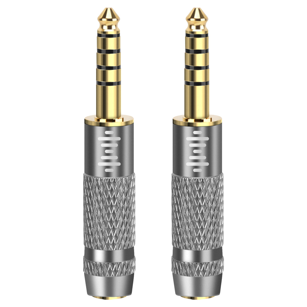 Geekria 4.4mm オス - 3.5mm (1/8'') バランスメスおよび 4.4mm オス - 2.5mm バランスメス ヘッドフォン アダプター、アルミ合金変換オーディオ プラグ、金メッキ アダプター (2 パック)