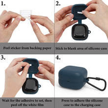 画像をギャラリービューアに読み込む, Geekria シリコン カバー 互換性 ソニー Sony LinkBuds Clip (WF-LC900) 対応 True Wireless Earbuds、キーホルダーフック付き、ケースポートアクセス可能 (ダークブルー)
