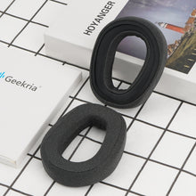 画像をギャラリービューアに読み込む, Geekria 快適リネン素材 交換用イヤーパッド Logitech G321 / G430 ヘッドホン対応、簡単取付け イヤークッション、ヘッドセットイヤーパッド、イヤーカップカバー 修理用パーツ (ダークグレー)

