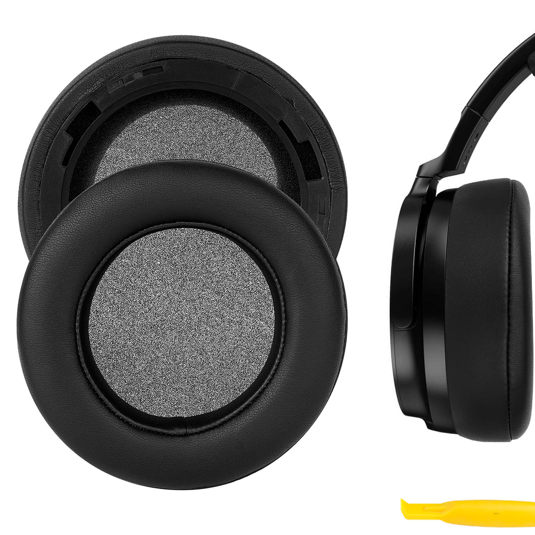 Geekria イヤーパッド QuickFit 互換性 パッド コルセア Corsair Virtuoso PRO ヘッドホンに対応 パッド イヤー / イヤーカッププロテインレザー (黒)