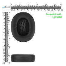 画像をギャラリービューアに読み込む, Geekria イヤーパッド QuickFit 互換性 パッド ジェイビーエル JBL LIVE 500BT ヘッドホンに対応 パッド イヤー / イヤーカップ (プロテインレザー / ブラック)
