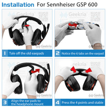 画像をギャラリービューアに読み込む, Geekria イヤーパッド + ヘッドバンド ゼンハイザーSennheiser GSP 600, GSP 670, GSP 500 ゲーミングヘッドセット 等 対応 交換 用 ヘッドホンパッド イヤーパッド イヤークッション セット (earpad+headband)
