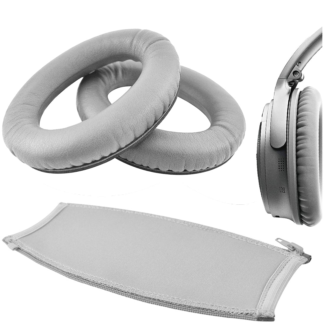 イヤーパッド + ヘッドバンド ボーズ Bose QC35, QC25, QC2, QC15 等
