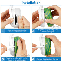 画像をギャラリービューアに読み込む, Geekria イヤーパッド QuickFit 互換性 パッド スカルキャンディ Skullcandy Crusher Wireless/Crusher EVO/Crusher ANC, Hesh3/HeshEVO/HeshANC, Venue ANC ヘッドホンに対応 パッド イヤー / イヤーカップ (プロテインレザー / ゼルダ・グリーンの三角形)
