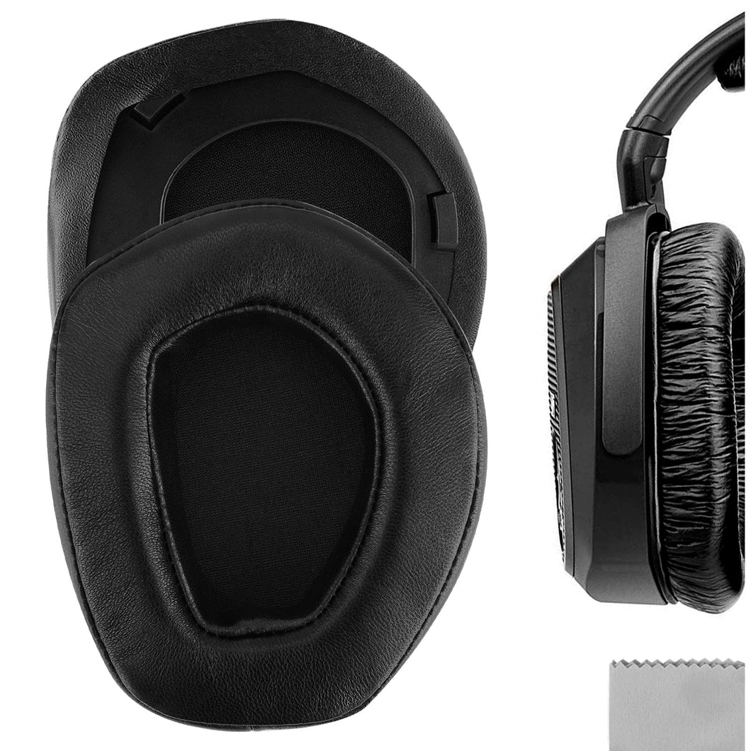 Geekria イヤーパッド Elite 互換性 パッド ゼンハイザー Sennheiser RS195, HDR195, RS185, HDR185, HDR175, RS175, HDR165, RS165 ヘッドホンに対応 パッド イヤー / イヤーカップ (ラムスキン / ブラック)