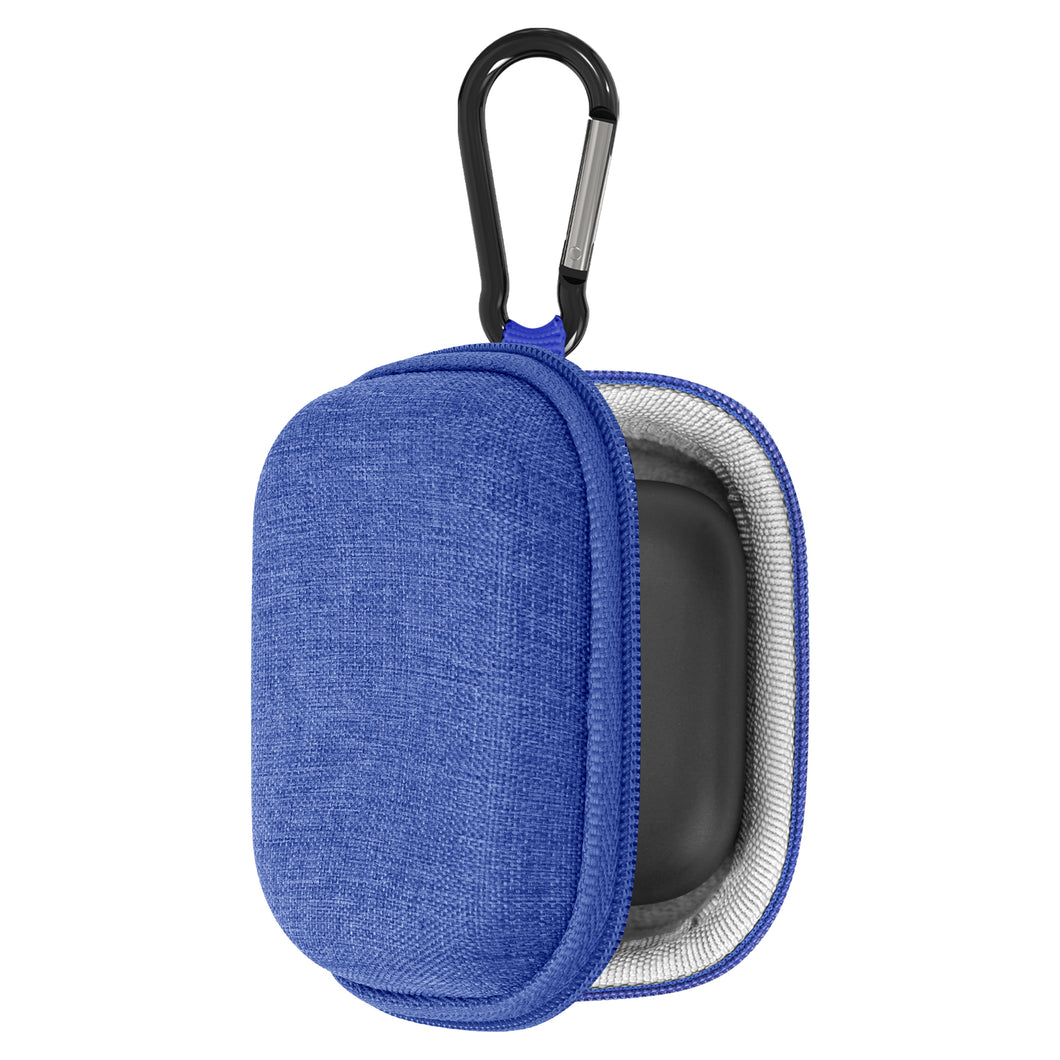 Geekria Shield イヤホンケース サウンドコアアンカー Anker Soundcore AeroClip, C40i, P40i, P30i, C30i, P20i True Wirelessイヤホン対応 交換用ハードシェル トラベルキャリーバッグ ケーブル収納付き (ブルー)