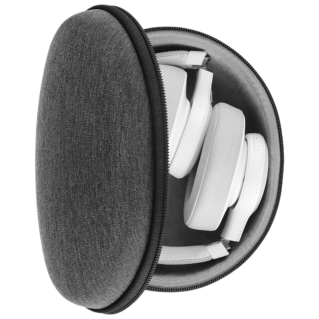 Geekria Shield ヘッドフォンケース ボーズ Bose、Soundcore、ノン Denon などに対応、ケーブル収納付き交換用ハードシェルトラベルキャリーバッグ (ダークグレー)
