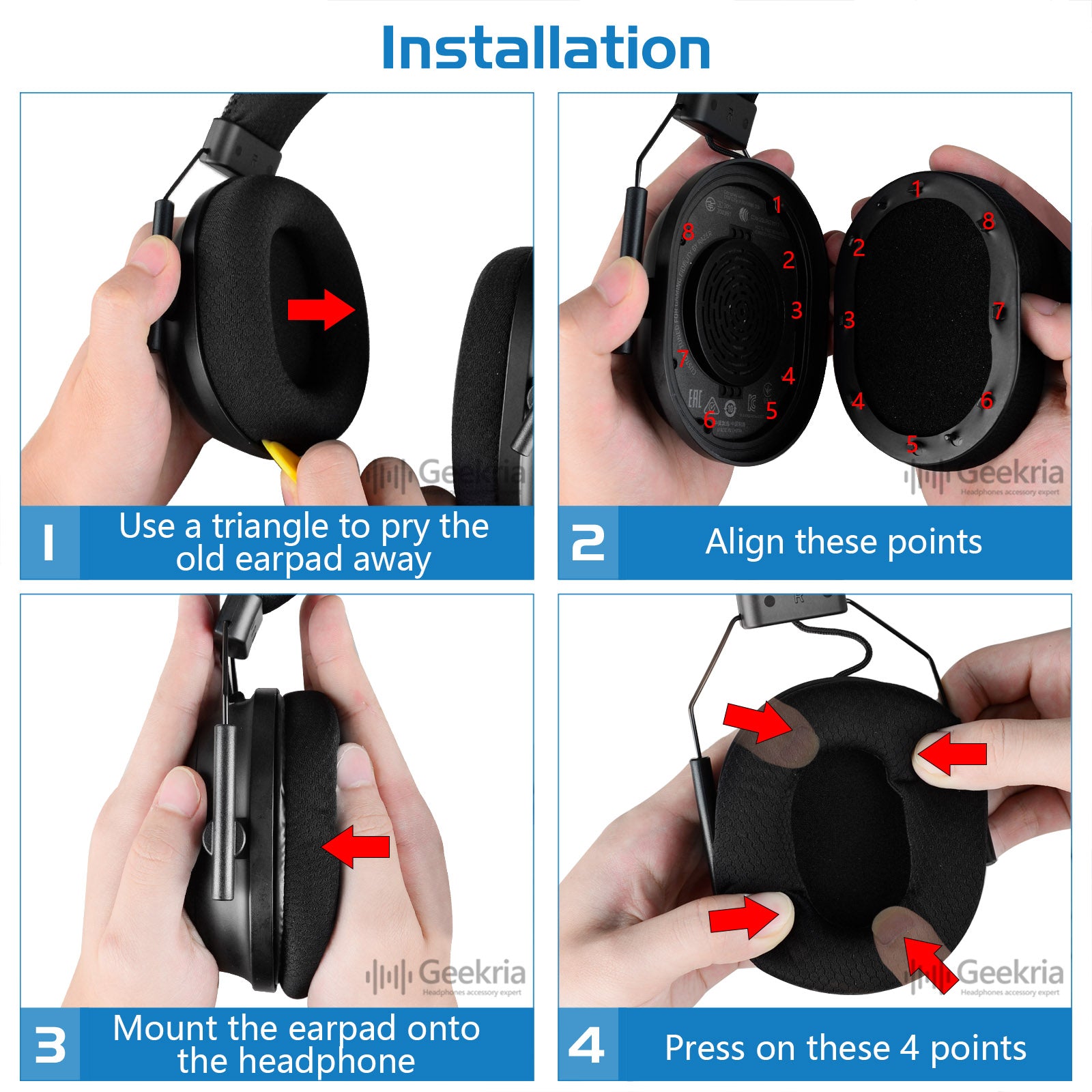 Geekria イヤーパッド Comfort 互換性 パッド レイザー Razer