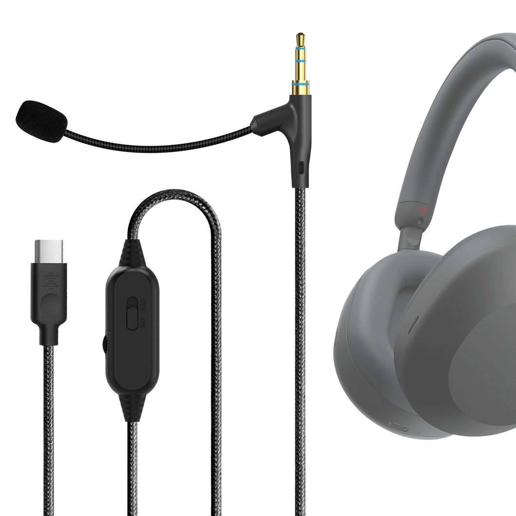 Geekria クリップマイク コンデンサーマイク ピンマイク ミニマイク クリップ式 スマホマイク ヘッドホンケーブル ゲームおよび会議用 ソスカルキャンディ Skullcandy Hesh 3, Evo, Crusher Evo, Venue Headsets ヘッドセットと互換性があり 3.5mm ブームマイク付き 交換コード（170 cm）