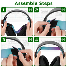 画像をギャラリービューアに読み込む, Geekria ヘッドバンド 互換性 ヘッドホンヘッドバンド SteelSeries Arctis 5 &amp; Arctis 3 対応 交換用 パッド(ブルーパープル)
