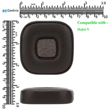 画像をギャラリービューアに読み込む, Geekria イヤーパッド QuickFit 互換性 パッド マーシャル Marshall Major V On-Ear ヘッドホンに対応 パッド イヤー / イヤーカップ (プロテインレザー/ブラウン)
