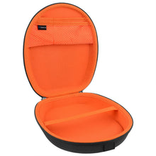 画像をギャラリービューアに読み込む, 折りたたみ式オンイヤーヘッドフォン用GeekriaShieldケース、ケーブルストレージ付きの交換用保護ハードシェルトラベルキャリングバッグ、トラックドライバーまたはコールセンターヘッドフォンと互換性（ブラック）
