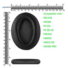 画像をギャラリービューアに読み込む, Geekria イヤーパッド QuickFit 互換性 パッド ゼンハイザー Sennheiser HD380 PRO, PC350, PXC350, PXE350, HME95, PC350 SE, HMEC250, HD380 ヘッドホンに対応 パッド イヤー / イヤーカップ ( プロテインレザー / ブラック )

