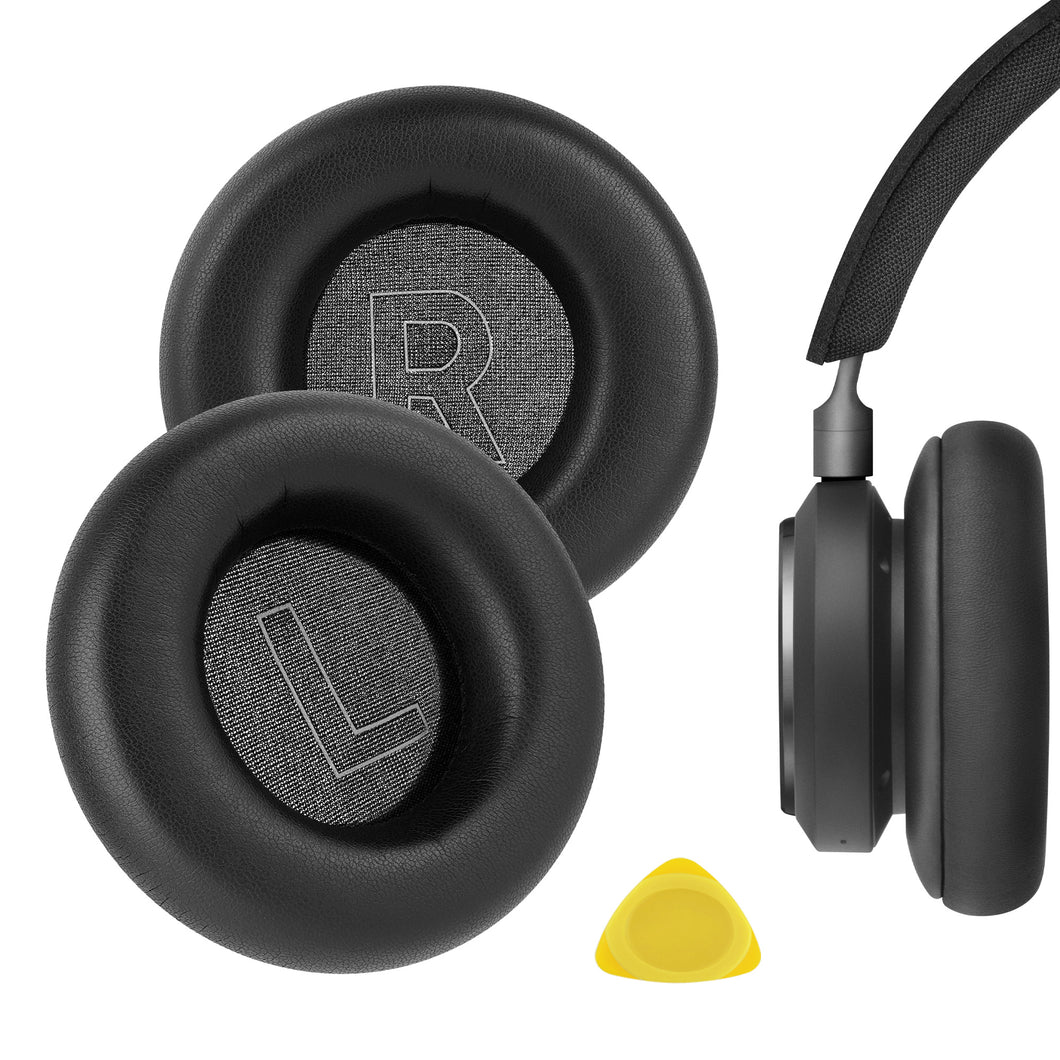 Geekria イヤーパッド QuickFit 互換性 パッド グアンドオルフセン Bang & Olufsen Beoplay H9, H7 ヘッドホンに対応 パッド イヤー / イヤーカップ プロテインレザー (ブラック)