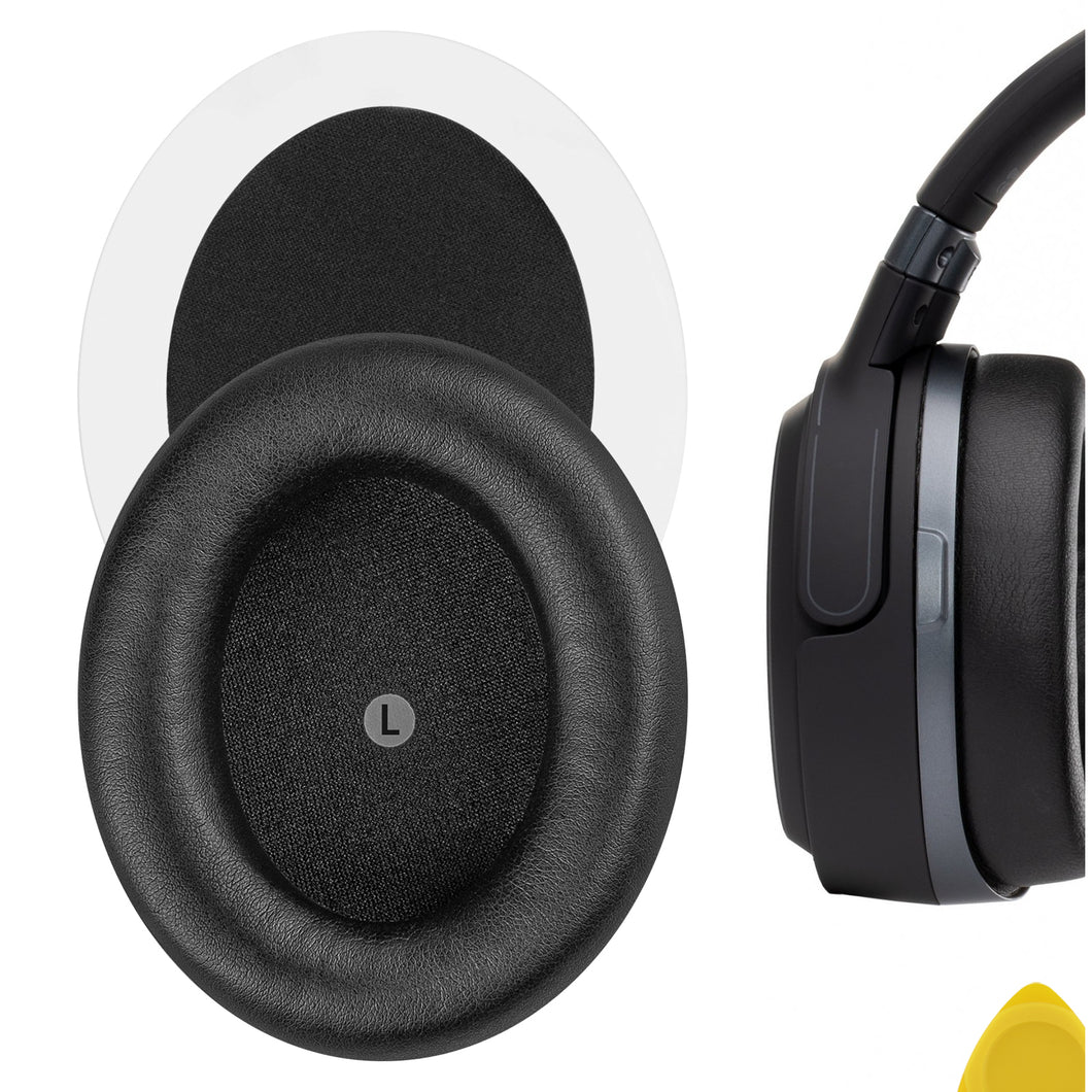 Geekria イヤーパッド QuickFit 互換性 パッド Audeze Mobius ヘッドホンに対応 パッド イヤー / イヤーカッププロテインレザー (ブラック)