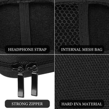 画像をギャラリービューアに読み込む, Geekria シールド イヤフォン ケース アップル Apple AirPods 4/3/2/Pro 2 完全ワイヤレス イヤフォンと互換性あり、交換用ハードシェル トラベル キャリング バッグ カラビナ クリップ付き (黒)
