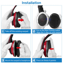 画像をギャラリービューアに読み込む, Geekria QuickFit イヤーパッド 互換性 パッド モンスター Monster Beats Studio 1.0 (1st Gen) ヘッドホンに対応 イヤパッド/イヤークッション/イヤーカッププロテインレザー ( ブラック)
