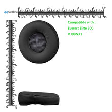 画像をギャラリービューアに読み込む, Geekria イヤーパッド QuickFit 互換性 パッド ジェイビーエル JBL Everest Elite 300, V300NXT ヘッドホンに対応 パッド イヤー / イヤーカップ (プロテインレザー / ブラック)
