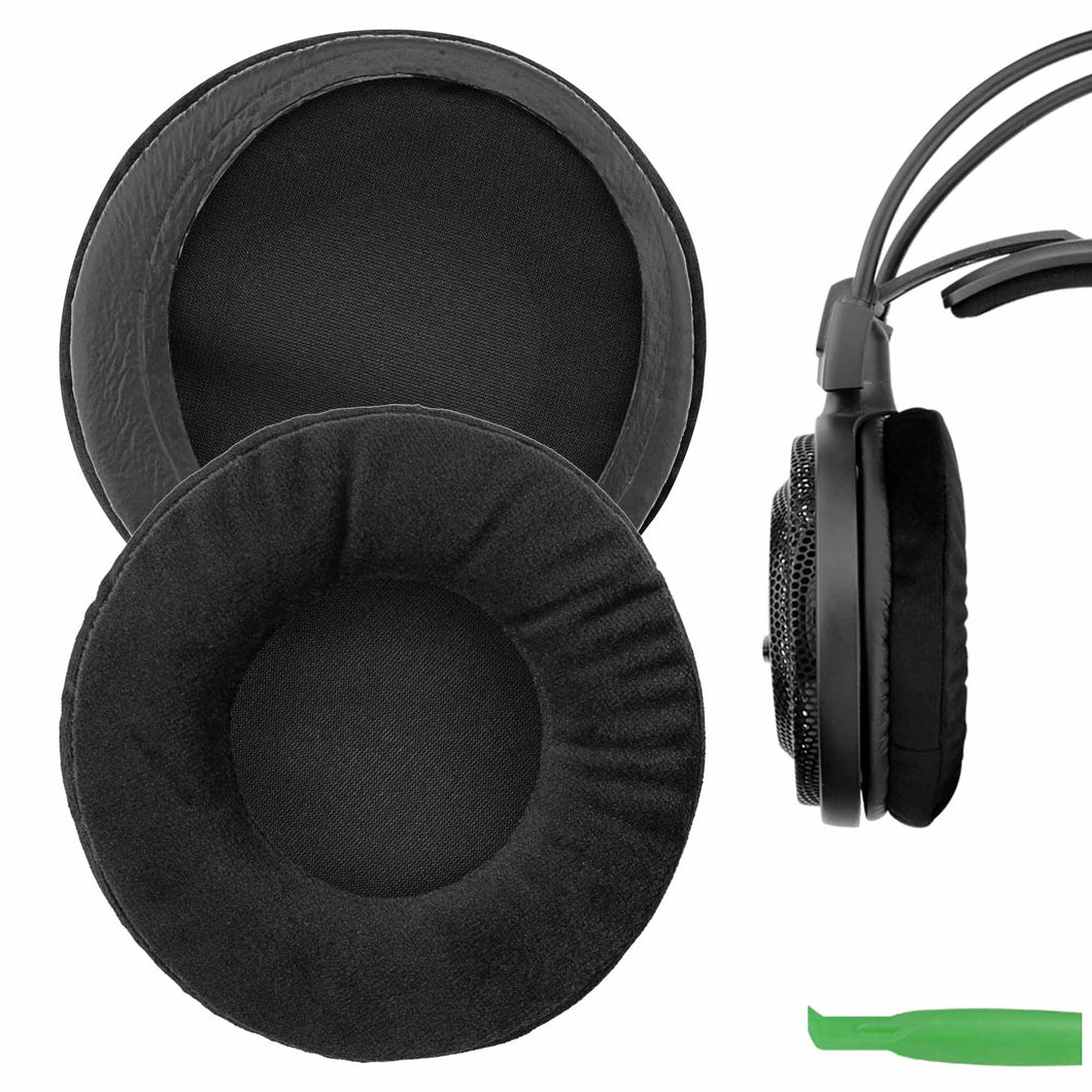 Geekria イヤーパッド Comfort 互換性 パッド オーディオテクニ ATH-Ad1000x Ad2000x Ad900x Ad700x A500 A500x A700 A900x ヘッドホンに対応 パッド イヤー / イヤーカップ (ベロア / ブラック)