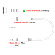 画像をギャラリービューアに読み込む, Geekria 変換ケーブル 3.5mm (オス) 3極 → 4.4mm (メス)5極 変換プラグ バランスプラグ ディオアダプタ
