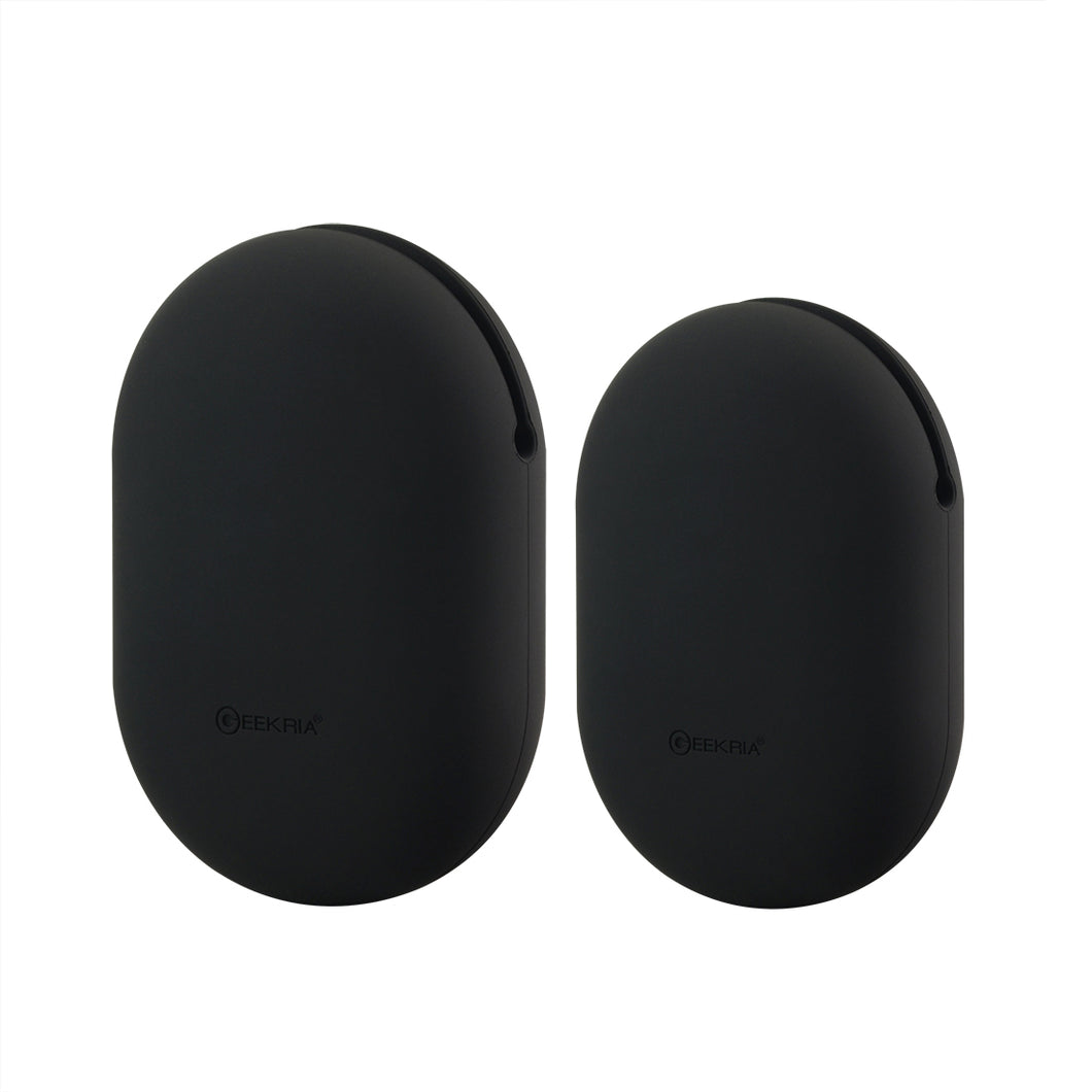 Geekria 収納ポーチ イヤホンポーチ Beats PowerBeats, EarPods, Jabra Sport Pace, BlueBuds X 等用 シリコーン製 小物整理 携帯用 持ち運びに便利 片手で使える (2個セットM+S)