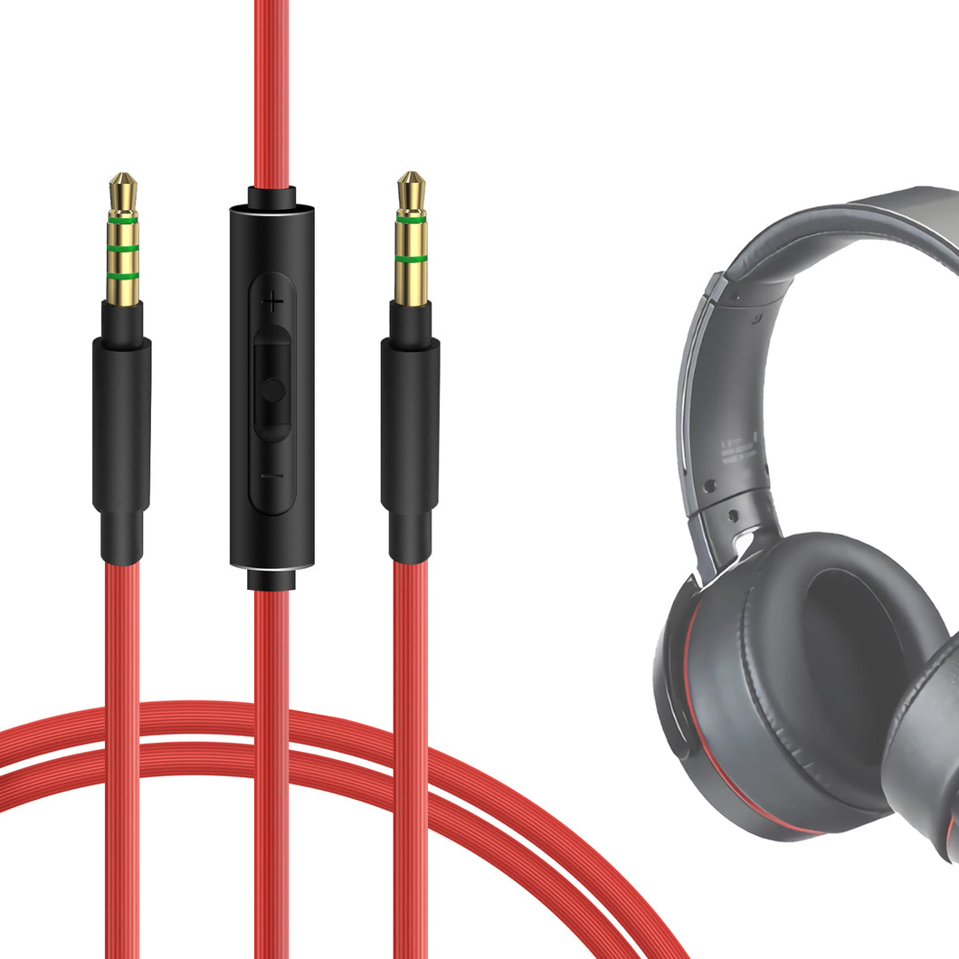 Geekria ケーブル 互換性 オーディオコード Sony WH-ULT900N WH-1000XM5 WH-XB920N WH-XB910N ヘッドホンケーブル、3.5mm に適合する インラインマイクと音量コントロール 1.2 m