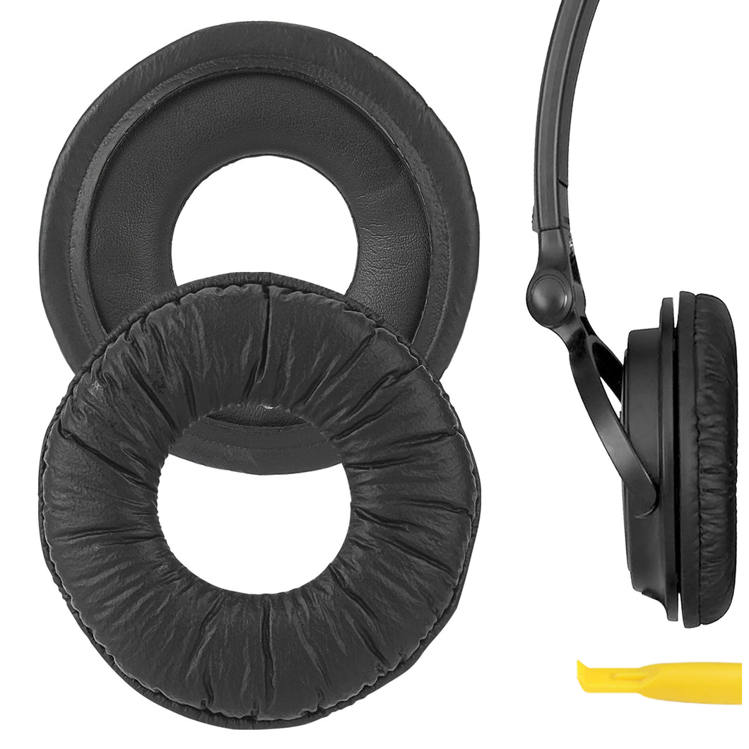 Geekria QuickFit イヤーパッド 互換性 パッド ソニー Sony MDR-V150 V200 V250 V300 V400 ZX100 ZX110 ZX110NC ZX220BT ZX300 ZX310 ZX330BT ヘッドホンに対応 イヤパッド/イヤークッション/イヤーカップ ( レザーレット / ブラック )