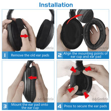 画像をギャラリービューアに読み込む, Geekria イヤーパッド QuickFit 互換性 パッド ゼンハイザー Sennheiser GAME ONE, GAME ZERO, PC360, PC363D, PC373D ヘッドホンに対応 パッド イヤー / イヤーカップ ( プロテインレザー / ブラック )
