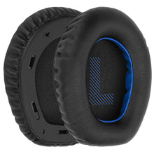 画像をギャラリービューアに読み込む, Geekria イヤーパッド QuickFit 互換性 パッド ジェイビーエル JBL Quantum 100, Q 100 ヘッドホンに対応 パッド イヤー / イヤーカップ プロテインレザー (ブラックブルー)
