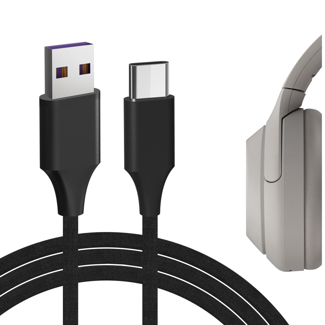 Geekria 充電ケーブル 互換性 Type-C 充電コード USB to USB-C ソニー Sony WH-1000XM5 WH-1000XM4 WH-ULT900N WH-XB920N WH-XB910N CH710N に対応 (黒/120cm)