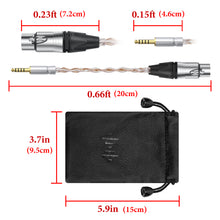 画像をギャラリービューアに読み込む, Geekria 4.4mmバランスオス-4ピンXLRバランスメスヘッドフォンオーディオアダプターケーブル、OCC銅銀メッキアップグレードオーディオ変換コード、アンプ、マイクに対応(20cm/8インチ)
