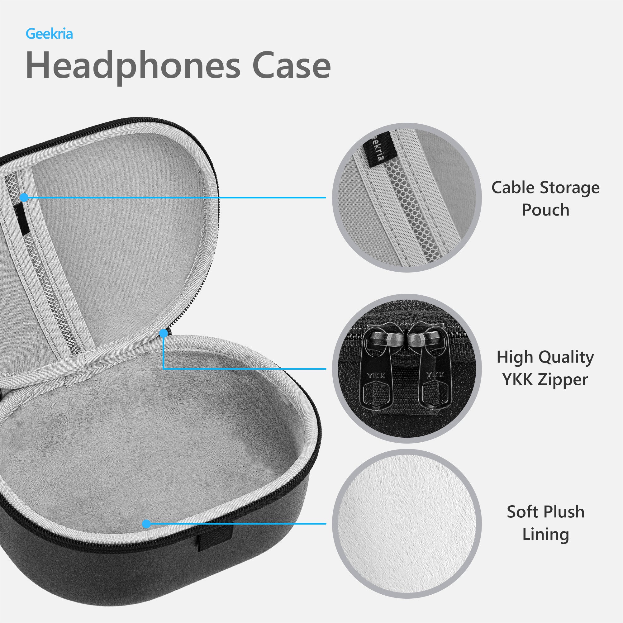 Geekria PRO 頑丈なヘッドフォンケース Beats Studio Pro/3/2 対応